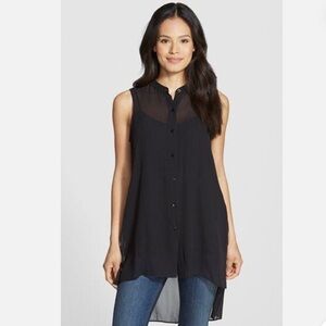 Newlook Black Sheer Tunic Shirt